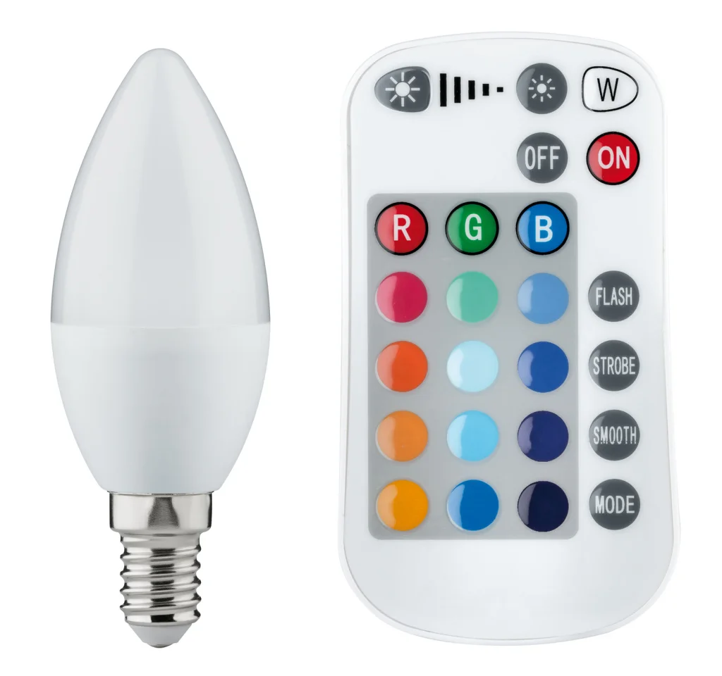 Led Paulmann Candle 3,5 W E14 V RGB with IR remote control remote