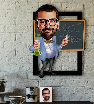 

Personalized Mr Chemistry Teacher Caricature OF 3D Wood Tablo-1 Reliable Quality Cost Effective Gift Home Decoration wall