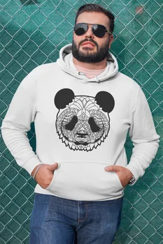 

Angemiel Wear Panda White Men 'S Hooded Sweatshirt