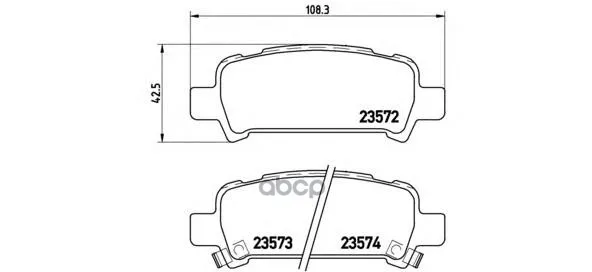 Колодки Тормозные Subaru Forester 97-/Impreza 98-/Legacy 98-/Outback 00- Задние Brembo P78011 Brembo арт. P78011