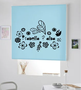 

Blind Iroa customizable child/Flowers! ROLLER BLINDS TRANSLUCENT! (SKY BLUE 100X175)