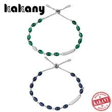 KAKANY Новая мода S925 серебро циркон браслет «Конфета» Регулируемый милый женский Monaco браслет брендовые ювелирные изделия триколор