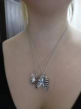 Collar de pecho anatómico para hombre, jaula de costilla humana, esqueleto colgante, moda novedosa, joyería de biología médica Vintage para hombre 2019