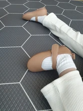 Zapatos básicos Mary Janes para niñas, zapatillas informales antideslizantes, de cuero, color negro