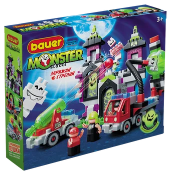 

Developing children's construction set Bauer 824 series "Monster blocks" set "Large house with ghosts" all inclusive!