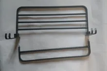 Towel-Holder Storage-Shelf Room-Accessories Shower Bathroom Black Wall-Mounted Punch-Free