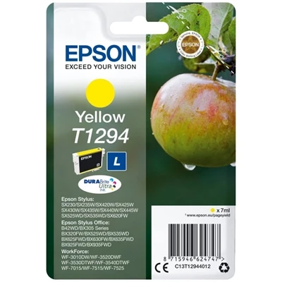 Чернильный картридж Epson T1294 7 мл Желтый