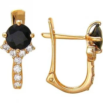 

Esthete earrings with sapphires and diamonds in red gold