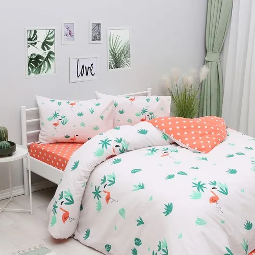 SIRMAK Double Duvet Cover Set-Flamingo, ping from Turkey