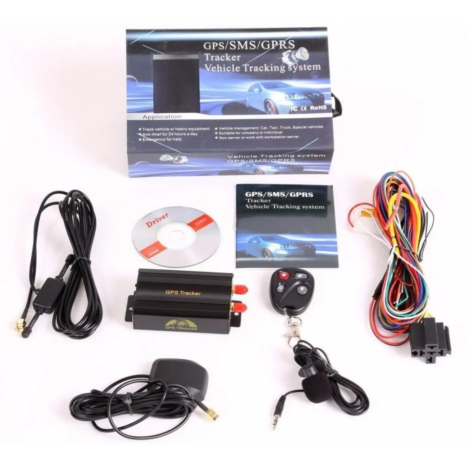 Локатор системы слежения TK103B GSM/GPS SMS SOS Автомобильная сигнализация с