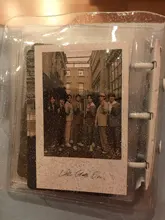 MINKYS Kawaii brillante Mini Bling bolsillo 3 Ring Binder diario cuaderno diario del programa DIY libro de fotos coreano papelería de la escuela