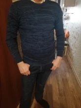 Suéter de lana y algodón para hombre, Jersey informal, Vintage, de colores combinados, cuello redondo de moda, Jacquard grueso y cálido