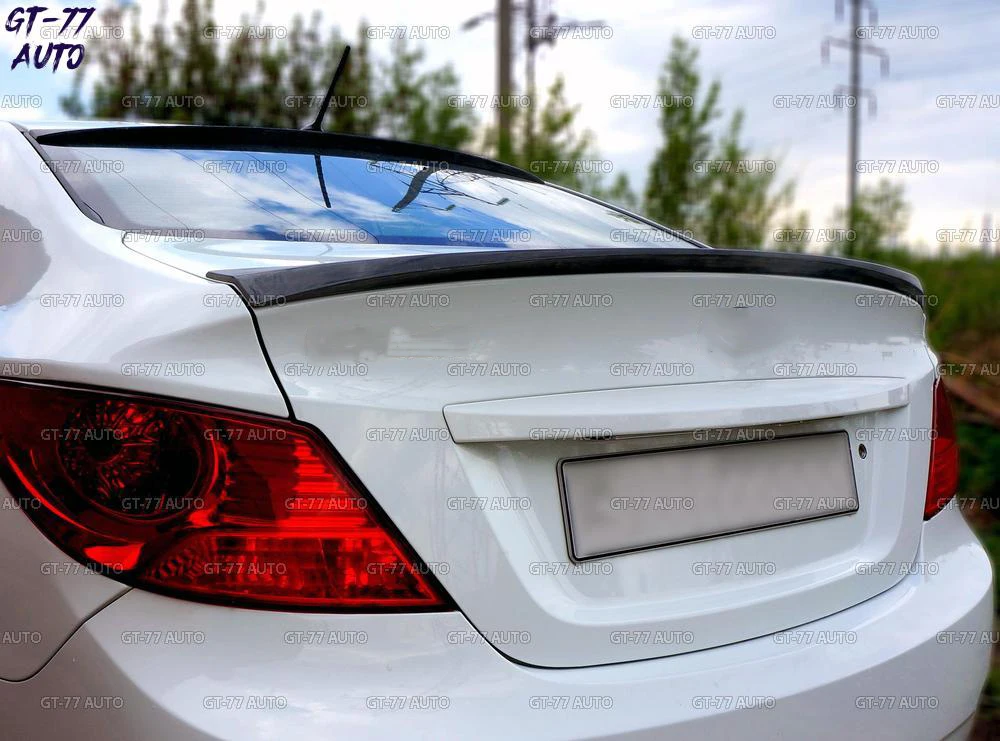 Спойлер на крышку багажника для Hyundai Solaris 2011- губная сабля внешний материал АБС-пластик Стайлинг тюнинговая накладка