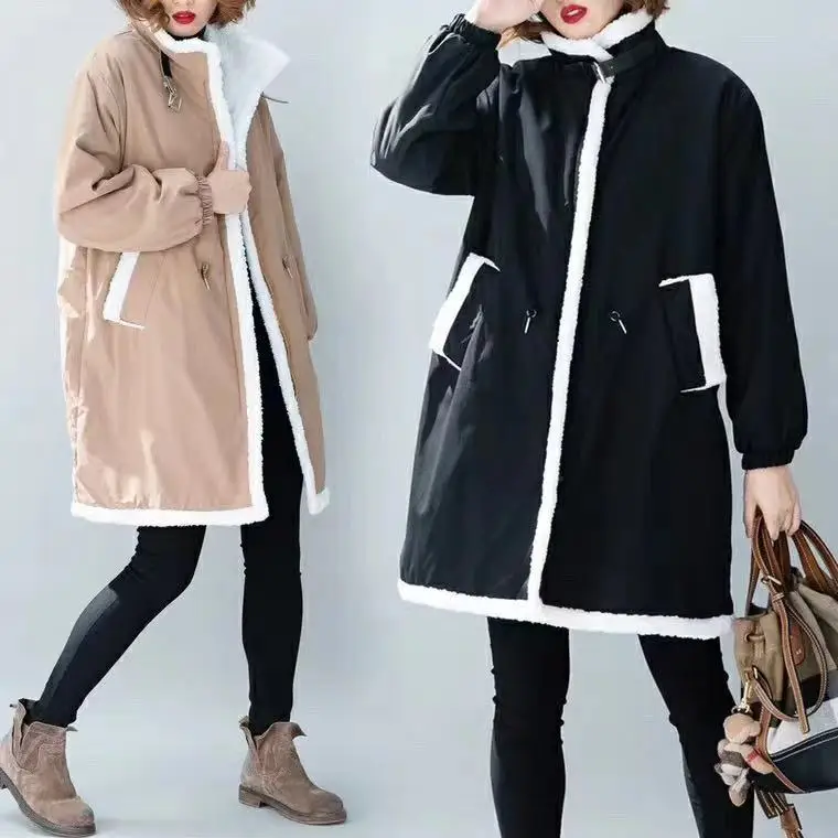 Джинсовая женская куртка abrigos mujer invierno Японская уличная одежда женское длинное пальто трендовые товары