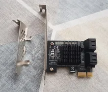 Adaptador PCI e de 4 puertos SATA 3,0 a PCIe x1 GEN3, tarjeta de expansión SATA 3 III PCI-e PCI Express, convertidor ASMedia ASM1064