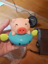 Cerdo de juguete de dibujos animados para bebé, juguete de agua clásico para bebé, Tortuga de natación infantil, cadena enrollada, relojería, juguete de playa para niños, 1 ud.
