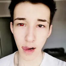 2 unids/par-lentillas de colores para disfraz de Halloween, lentes de contacto para ojos de Anime, colores para Cosplay, Rojo