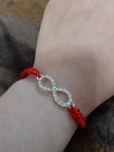 Las mujeres de Color de plata de diamantes de imitación Digital 8 infinito encanto trenza pulseras hombres pulseras hilo rojo pulsera para niño niñas niños de los Amantes regalo