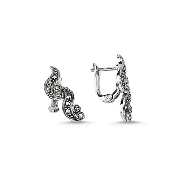 

Angemiel 925 Silver Marcasite Sterling Earrings