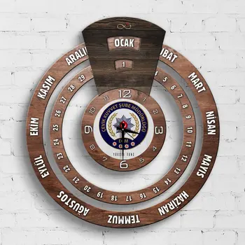

Personalized Professional Riot Infinite Mayan Calendar Wooden Wall Clock-2