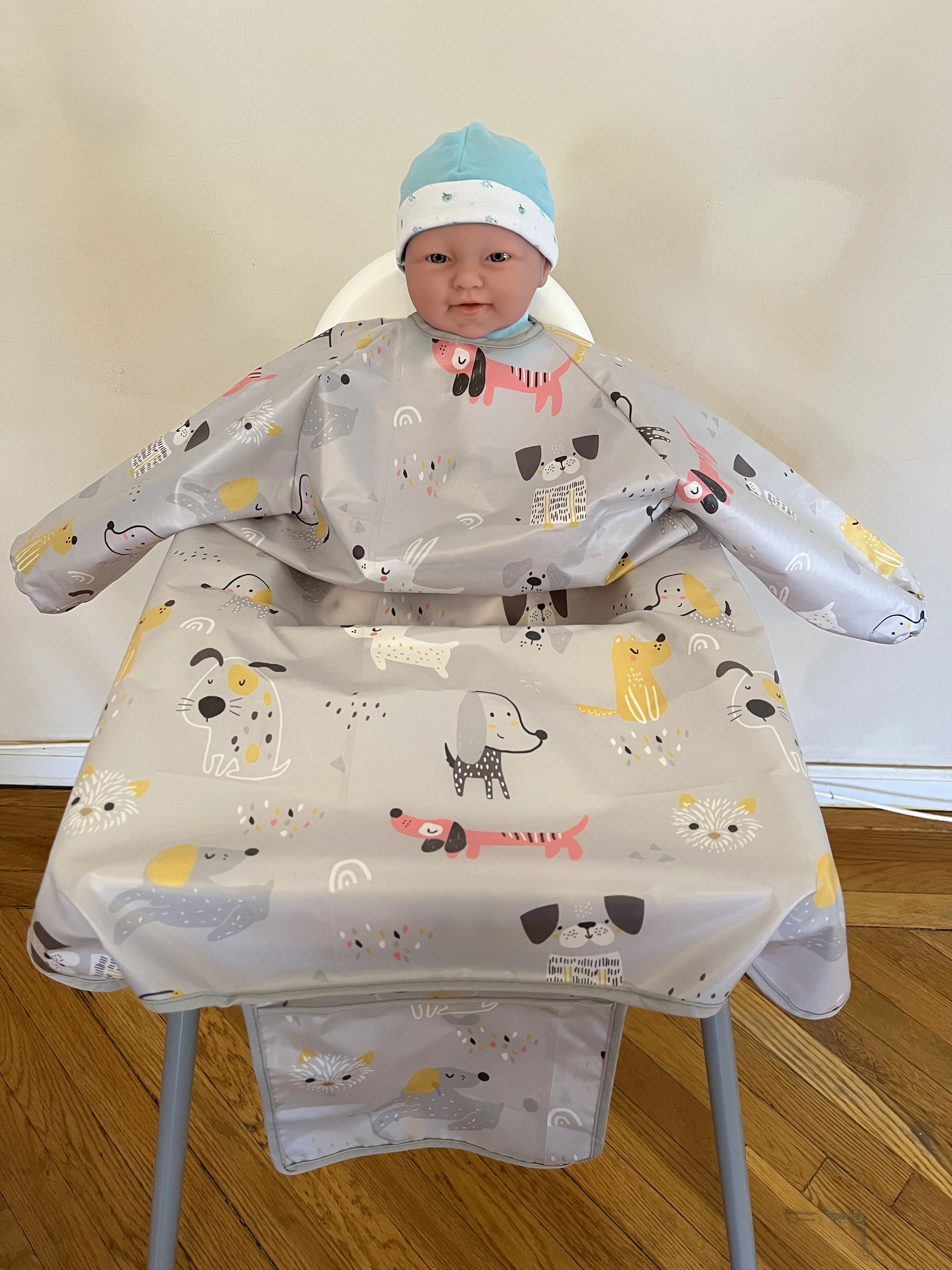 baby stroller accessories desk	 Two Colors X-Large Waterproof with sloth and doggy patterns Baby Highchair Bib with 2 Belts to Cover High Chair baby jogger double stroller accessories	