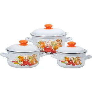 

Set of enameled dishes 3 items lysvensky enamel Italian cuisine 124 AP2/4