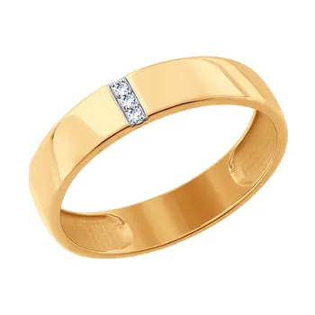 

Sokolov ring in Gold with cubic zirconia, fashion jewelry, gold, 585, women's/men's, male/female