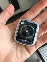 Funda protectora para Apple Watch 5, 4, 3, banda de 44mm, 40mm, 42mm y 38mm, Protector de pantalla de silicona, Protector de pantalla