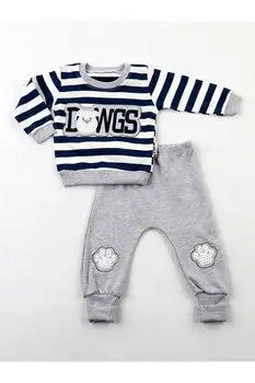 

Navy blue Seasonal Male Baby 2 li Suit