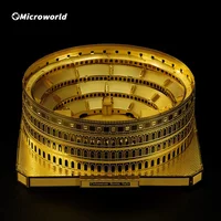 Microworld 3D Metal Puzzle Toys Italy The Roman Colosseum Buildings Models Classic Architecture Jigsaw Birthday Gift For Child 1
