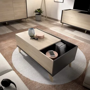 

Lifting coffee table in Ness model kit natural color and graphite