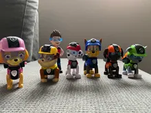 Figuras de acción de la Patrulla Canina, set de 7 piezas de juguetes para niños, figuras extraíbles de Capitán Ryder, Pow Patrol, Psi Patrol