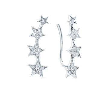 

Silver earrings with cubic zirconia sunlight sample 925