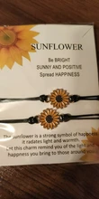 Pulsera hecha a mano con colgante de girasol para mujer, brazalete con cadena de cuerda entrelazada, para amigos y enamorados