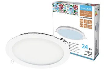 

Lamp ultra-thin recessed LED "Downlights FOLK" ITS (white) 24 W 6500 K