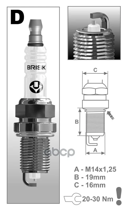 Свеча Зажигания Silver(Интервал Замены- Max. 30 000 Km) BRISK арт. DR17YS