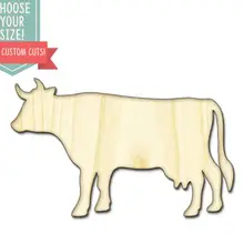 Вырезанная Корова-на заказ Выберите свой размер-лазерная резка Деревянные Художественные товары для рукоделия Настенный декор свадебный детский DCS0230