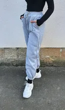 Joggers informales de lana para mujer, pantalones de chándal holgados de cintura alta, Hip-Hop, para correr, trotar, ropa de calle, 2020