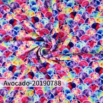 

Huangtao Diy 50X140cm Printed Color Fish Ccale Character Pattern Fashion Liverpool Bullet Fabric No MOQ Polyester Fabric