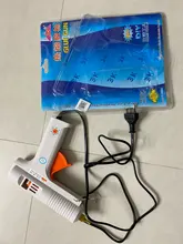 Pistola de pegamento de fusión en caliente, Pistola de Pegamento Caliente de temperatura constante ajustable, barras de pegamento de 11mm de diámetro, herramientas de reparación de manualidad casera de 110W