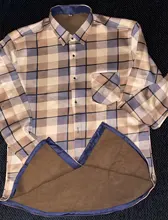 Aoliwen-camisa cálida de invierno para hombre, camisa con estampado de moda gruesa de terciopelo, camisa a cuadros de manga larga, Camiseta tipo vestido sizeL-5XL