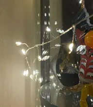 Lights Led-String Battery-Operated Firecracker Fairy Party Copper-Wire Christmas-Window