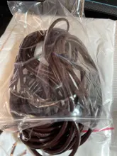 1,0/1,5/2/2.5/3/4/5mm 4 colores cuero de vaca genuino redondo Tanga cordón DIY pulsera cuerda para hacer joyas