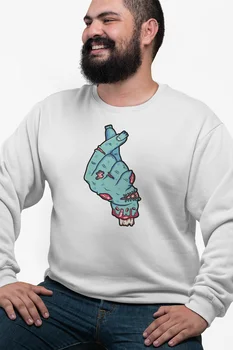 

Angemiel Wear Zombie Hand White Men 'S Sweatshirt