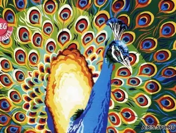 

Se926-246 canvas with a pattern SEG de Paris 'Peacock '40*50 cm