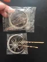 Headband Hairpin Hair-Accessories Crystal Moon-Shape Rhinestone Geometric Girls Women