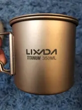 Lixada-taza de titanio para exteriores, vajilla para acampar, Picnic, taza de agua, café, té con tapa, 300/350/420/550/650/750ml