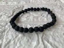 Los Hombres Calientes pulseras 6mm negro roca de Lava piedra hecho a mano hematita pulsera con cuentas cruzadas y brazalete ajustable tamaño de las mujeres joyería de la muñeca