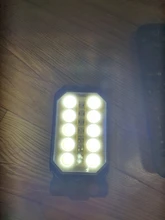 Portable LED Flashlight Power-Display Magnet-Design Camping Lantern Waterproof COB 