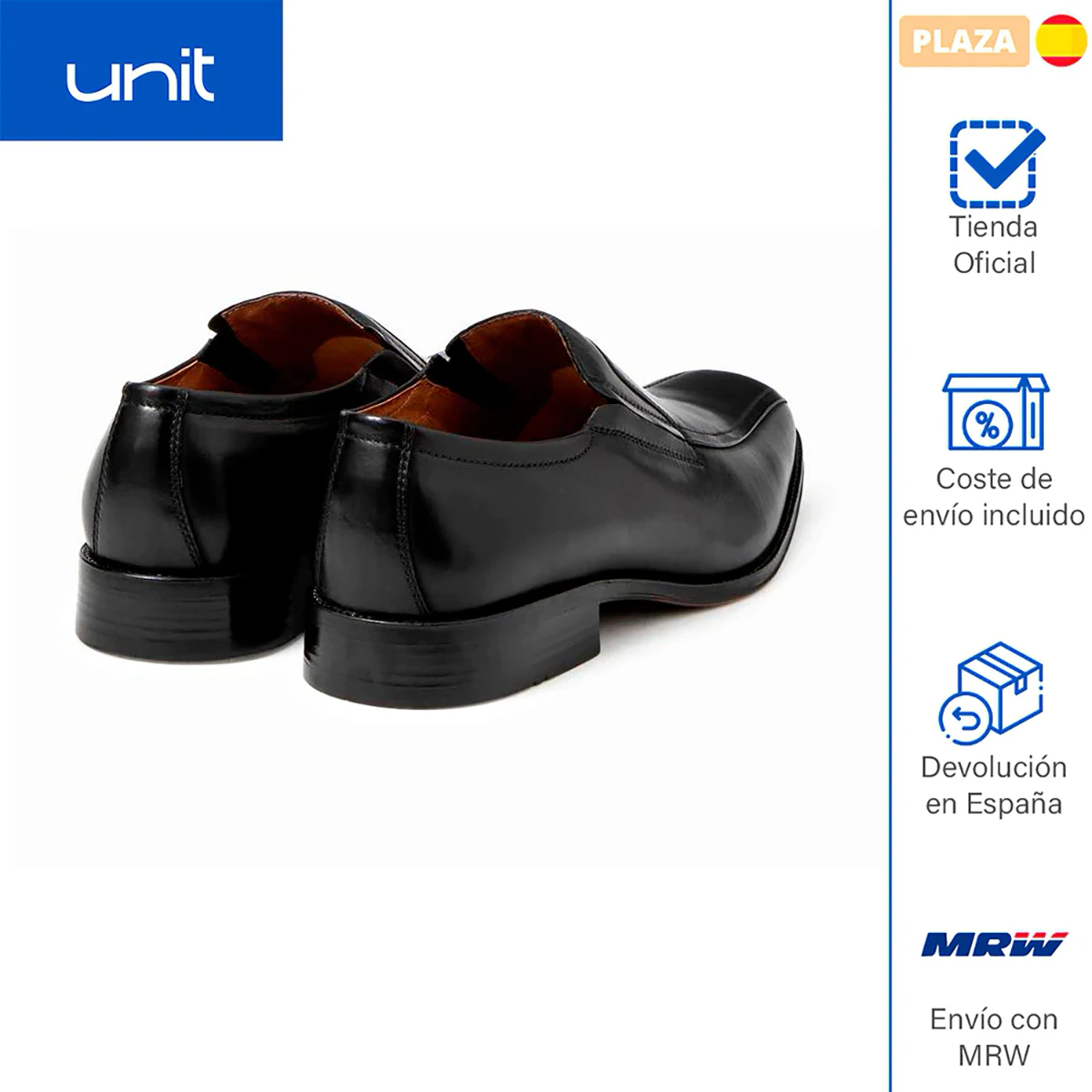 Zapatos anchos para hombre de color negro y punta cuadrada. Cómodos y muy  adaptables a la forma del piel. Unit|Zapatos formales| - AliExpress